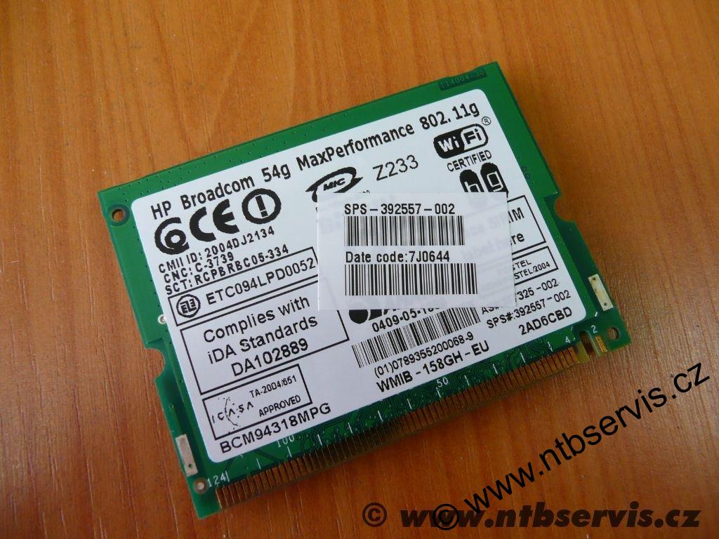 WiFi karta Mini PCI BroadCom BCM94318MPG