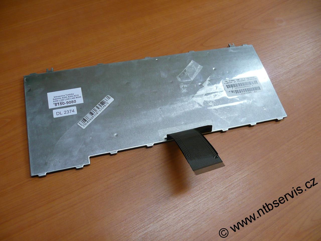 Klávesnice CZ Toshiba A300 A300D A305 A305D A200 A205 L300 L300D L305 L305D M300
